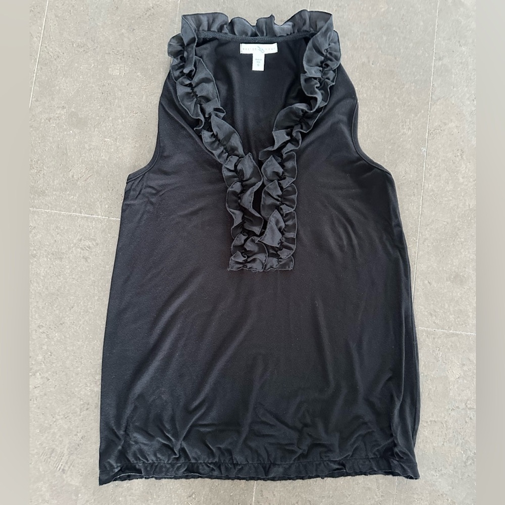 Weston Wear Black Ruffled Blouse size Small